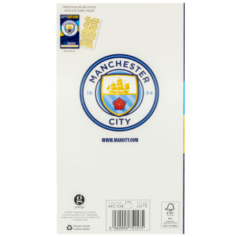 Manchester City felicitări Personalised Birthday Card