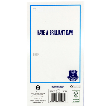 FC Everton felicitări Crest Birthday Card