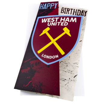 West Ham United felicitări Crest Birthday Card