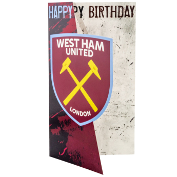 West Ham United felicitări Crest Birthday Card