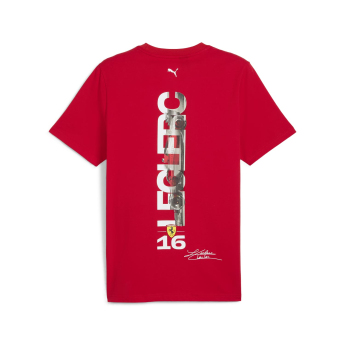 Ferrari tricou de bărbați Driver Leclerc 16 red F1 Team 2024