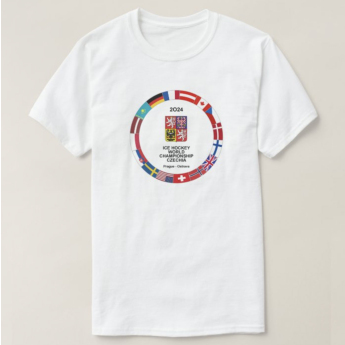 Echipa națională de hochei tricou de copii Ice Hockey World Championship Czechia MS 2024 White