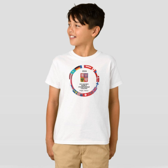 Echipa națională de hochei tricou de copii Ice Hockey World Championship Czechia MS 2024 White