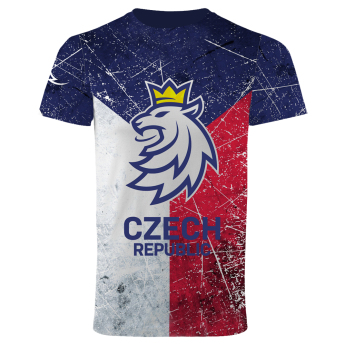 Echipa națională de hochei tricou de bărbați Czech Ice Hockey sub logo lion