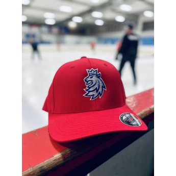 Echipa națională de hochei șapcă de baseball Czech republic Wooly red logo lev