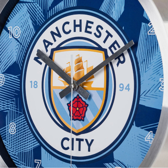 Manchester City ceas de perete Geo Metal Wall Clock
