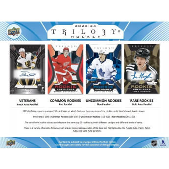 NHL cutii Cărți de hochei NHL 2023-24 Upper Deck Trilogy Hobby Box