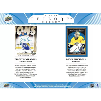 NHL cutii Cărți de hochei NHL 2023-24 Upper Deck Trilogy Hobby Box