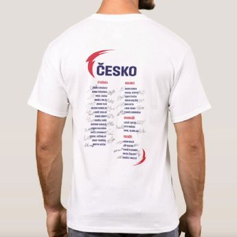 Echipa națională de hochei tricou de bărbați HOŠI DĚKUJEM Ice Hockey World Championship Czechia MS 2024 White