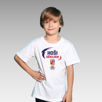 Echipa națională de hochei tricou de copii HOŠI DĚKUJEM Ice Hockey World Championship Czechia MS 2024 White