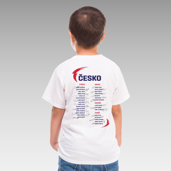 Echipa națională de hochei tricou de copii HOŠI DĚKUJEM Ice Hockey World Championship Czechia MS 2024 White