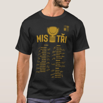 Echipa națională de hochei tricou de bărbați MISTŘI Ice Hockey World Championship Czechia MS 2024 GOLD EDITION Black