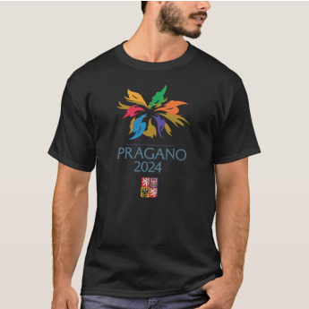 Echipa națională de hochei tricou de bărbați PRAGANO 2024 Ice Hockey World Championship Czechia MS 2024 Black