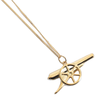 FC Arsenal lănțișor de gât cu pandantiv 18ct Gold Plated on Silver Cannon