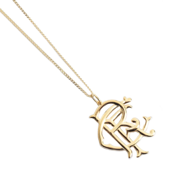 FC Rangers lănțișor de gât cu pandantiv 18ct Gold Plated on Silver