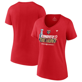 Florida Panthers tricou de dama 2024 Stanley Cup Champions Celebration V-Neck