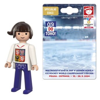 Echipa națională de hochei figurină Woman hockey fan white
