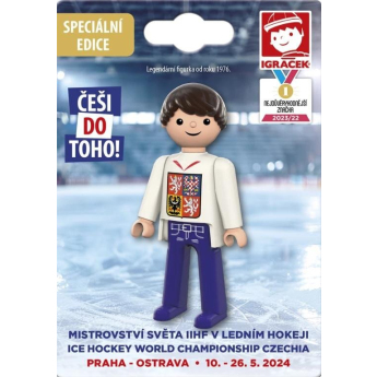 Echipa națională de hochei figurină Man hockey fan white
