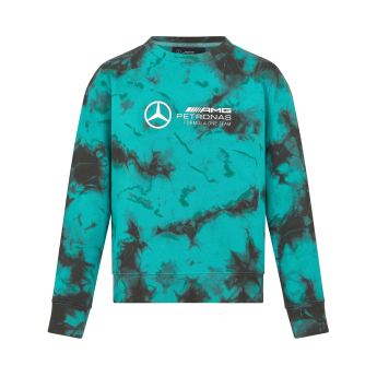 Mercedes AMG Petronas hanorac de bărbați Crew Neck Tie Dye F1 Team 2024
