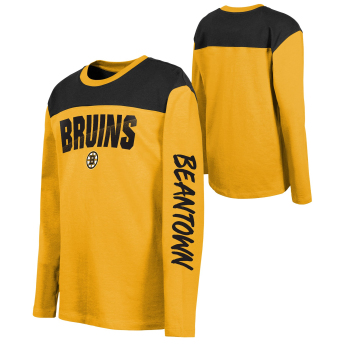Boston Bruins tricou cu măneci lungi pentru copii Unbeaten Run Ls Crew Nk Tee