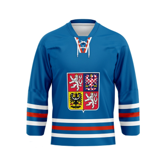 Echipa națională de hochei tricou de hochei Lukáš Sedlák #23 2023/2024 CCM Fandres replica - blue