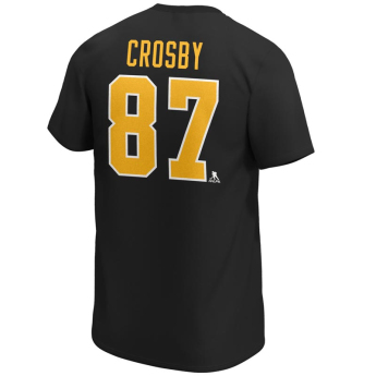 Pittsburgh Penguins tricou de bărbați Sidney Crosby Iconic Name & Number Graphic black