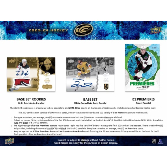 NHL cutii Cărți de hochei NHL 2023-24 Upper Deck Ice Hobby Balíček