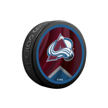 Colorado Avalanche puc reverse retro jersey souvenir collector hockey puck