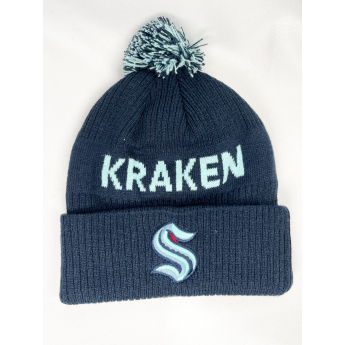 Seattle Kraken căciula de iarnă pentru copii Cufed Knit With Pom