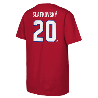 Montreal Canadiens tricou de copii Juraj Slafkovsky Montreal Canadiens Flat Name & Number Ctn Tee