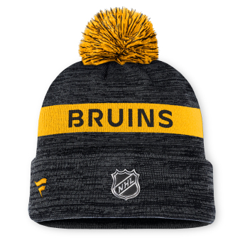 Boston Bruins căciulă de iarnă Authentic Pro Rink Beanie Cuff With POM