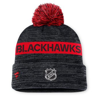 Chicago Blackhawks căciulă de iarnă Authentic Pro Rink Beanie Cuff With POM