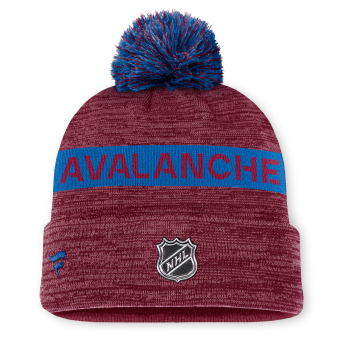 Colorado Avalanche căciulă de iarnă Authentic Pro Rink Beanie Cuff With POM