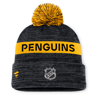 Pittsburgh Penguins căciulă de iarnă Authentic Pro Rink Beanie Cuff With POM