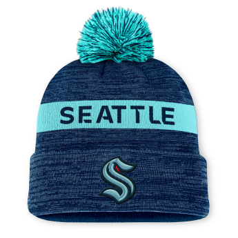Seattle Kraken căciulă de iarnă Authentic Pro Rink Beanie Cuff With POM