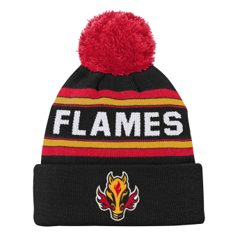Calgary Flames căciula de iarnă pentru copii 3Rd Jersey Jacquard Cuff Pom