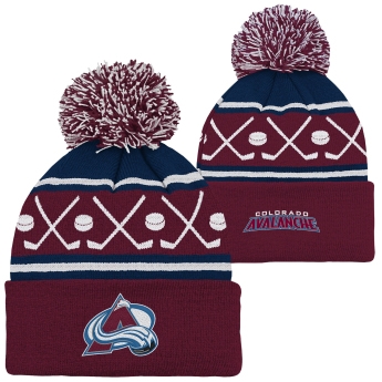 Colorado Avalanche căciula de iarnă pentru copii Face-Off Cuff Pom