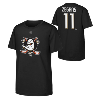 Anaheim Ducks tricou de copii Trevor Zegras Flat Name & Number Ctn