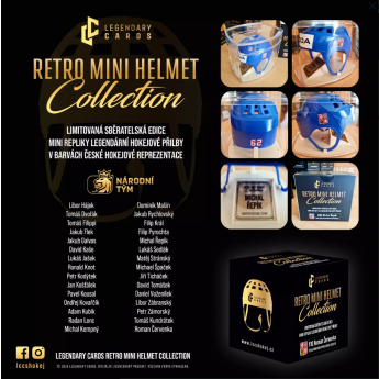 Echipa națională de hochei cască mini de hochei Czech republic #84 Jan Rutta Retro collection