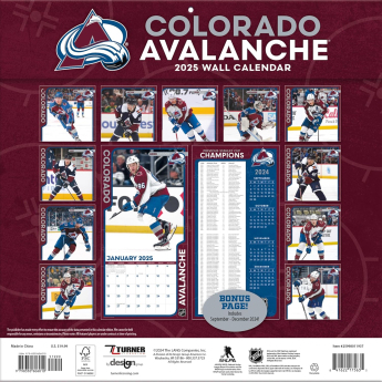 Colorado Avalanche calendar 2025 Wall Calendar