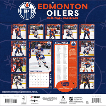 Edmonton Oilers calendar 2025 Wall Calendar