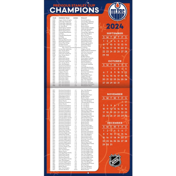 Edmonton Oilers calendar 2025 Wall Calendar