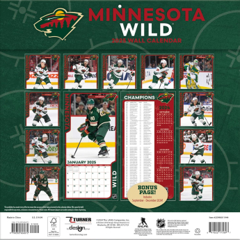 Minnesota Wild calendar 2025 Wall Calendar
