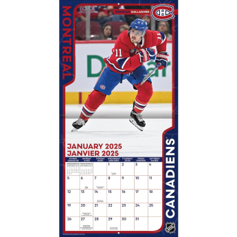 Montreal Canadiens calendar 2025 Wall Calendar
