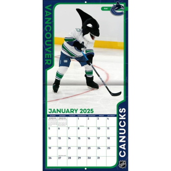 NHL produse calendar Mascots 2025 Wall Calendar