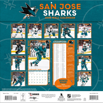 San Jose Sharks calendar 2025 Wall Calendar