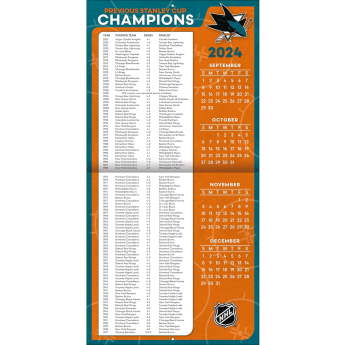 San Jose Sharks calendar 2025 Wall Calendar