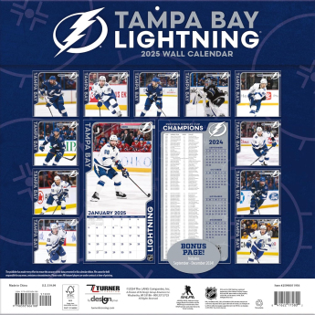 Tampa Bay Lightning calendar 2025 Wall Calendar