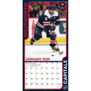 Washington Capitals calendar Alexander Ovechkin #8 2025 Wall Calendar
