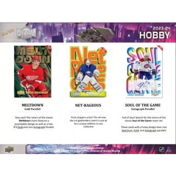 NHL cutii Cărți de hochei NHL 2023-24  Upper Deck Skybox Metal Universe Hobby Box